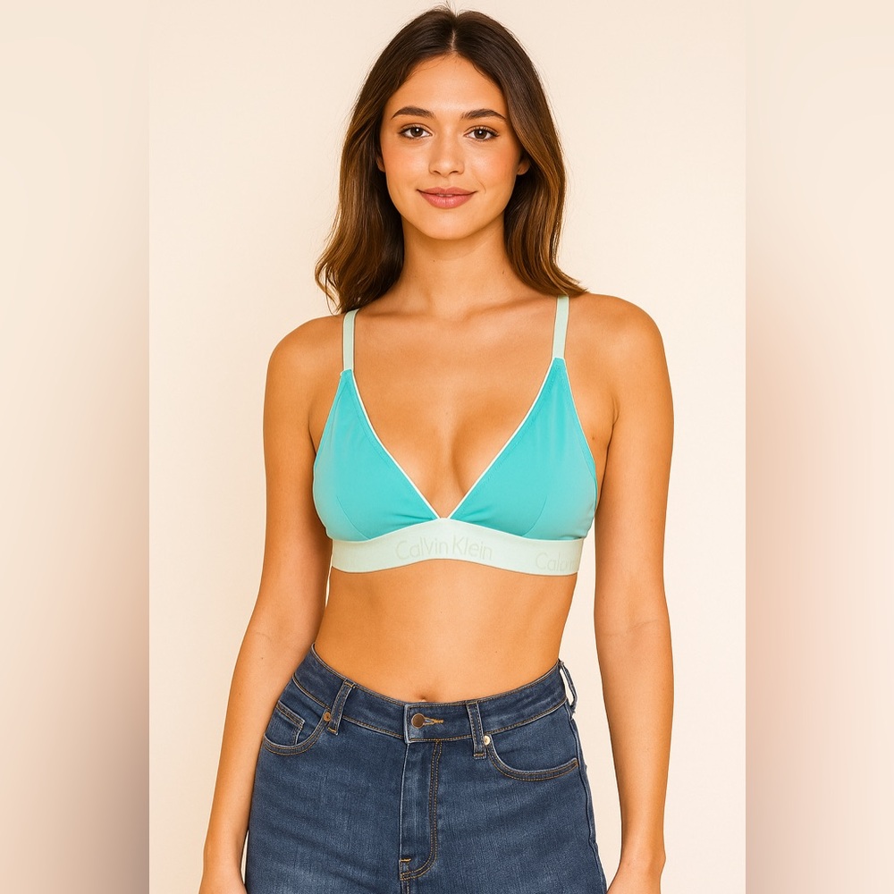 Calvin Klein Aqua & Mint Triangle Bralette